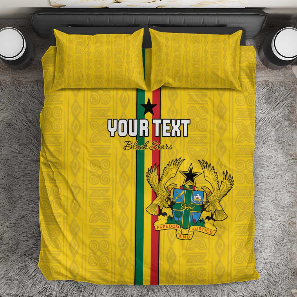 Custom Ghana Football Bedding Set Go Black Stars Go