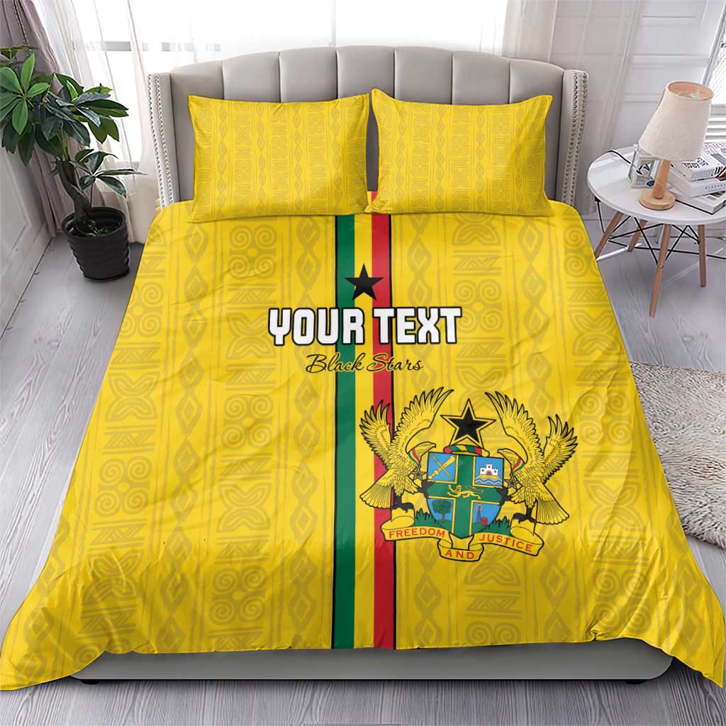 Custom Ghana Football Bedding Set Go Black Stars Go