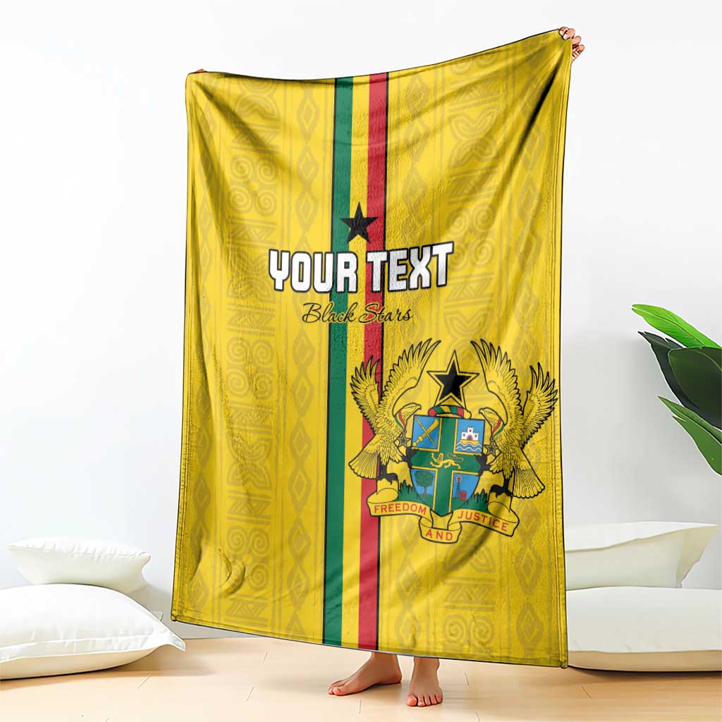 Custom Ghana Football Blanket Go Black Stars Go