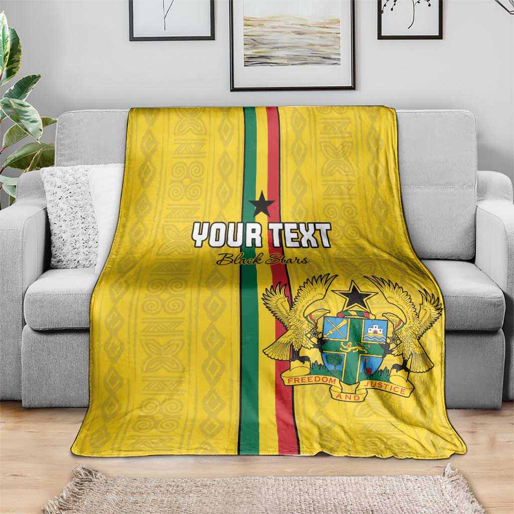 Custom Ghana Football Blanket Go Black Stars Go