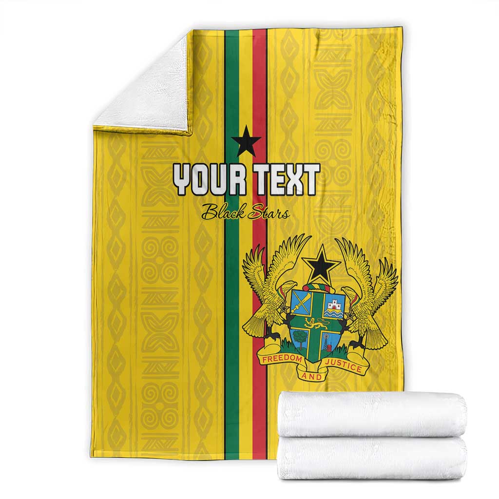 Custom Ghana Football Blanket Go Black Stars Go