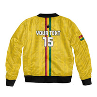 Custom Ghana Football Bomber Jacket Go Black Stars Go