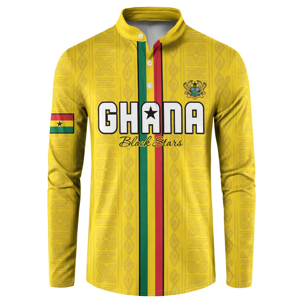 Custom Ghana Football Button Sweatshirt Go Black Stars Go