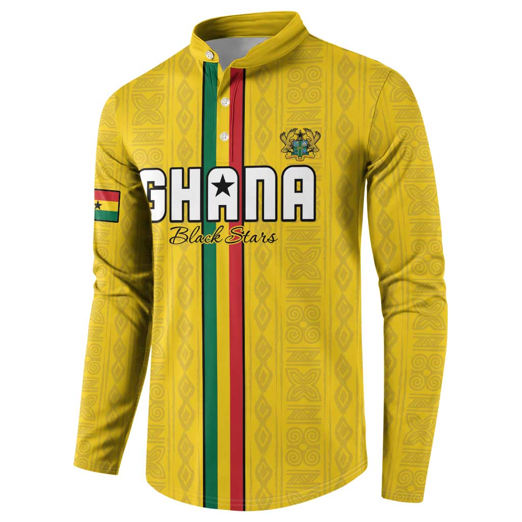 Custom Ghana Football Button Sweatshirt Go Black Stars Go