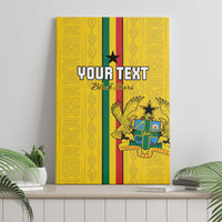 Custom Ghana Football Canvas Wall Art Go Black Stars Go
