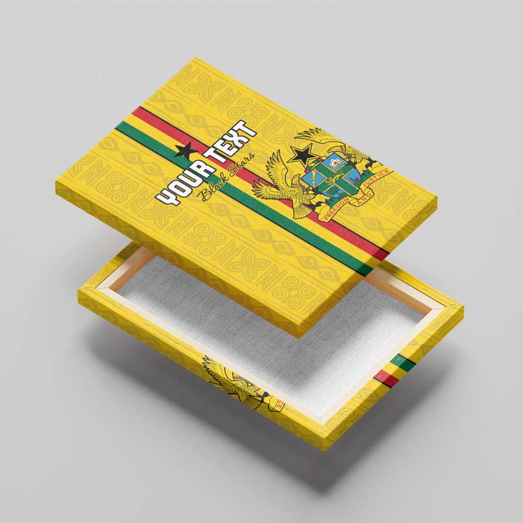 Custom Ghana Football Canvas Wall Art Go Black Stars Go