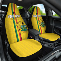 Custom Ghana Football Car Seat Cover Go Black Stars Go
