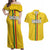 Custom Ghana Football Couples Matching Off Shoulder Maxi Dress and Hawaiian Shirt Go Black Stars Go