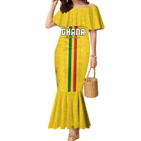 Custom Ghana Football Family Matching Mermaid Dress and Hawaiian Shirt Go Black Stars Go