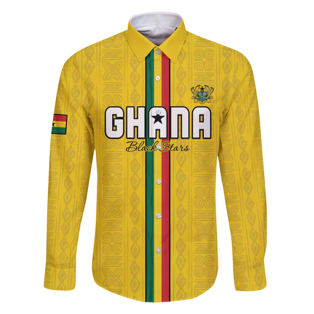 Custom Ghana Football Family Matching Off The Shoulder Long Sleeve Dress and Hawaiian Shirt Go Black Stars Go