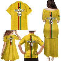 Custom Ghana Football Family Matching Puletasi and Hawaiian Shirt Go Black Stars Go