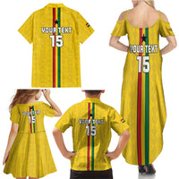 Custom Ghana Football Family Matching Summer Maxi Dress and Hawaiian Shirt Go Black Stars Go