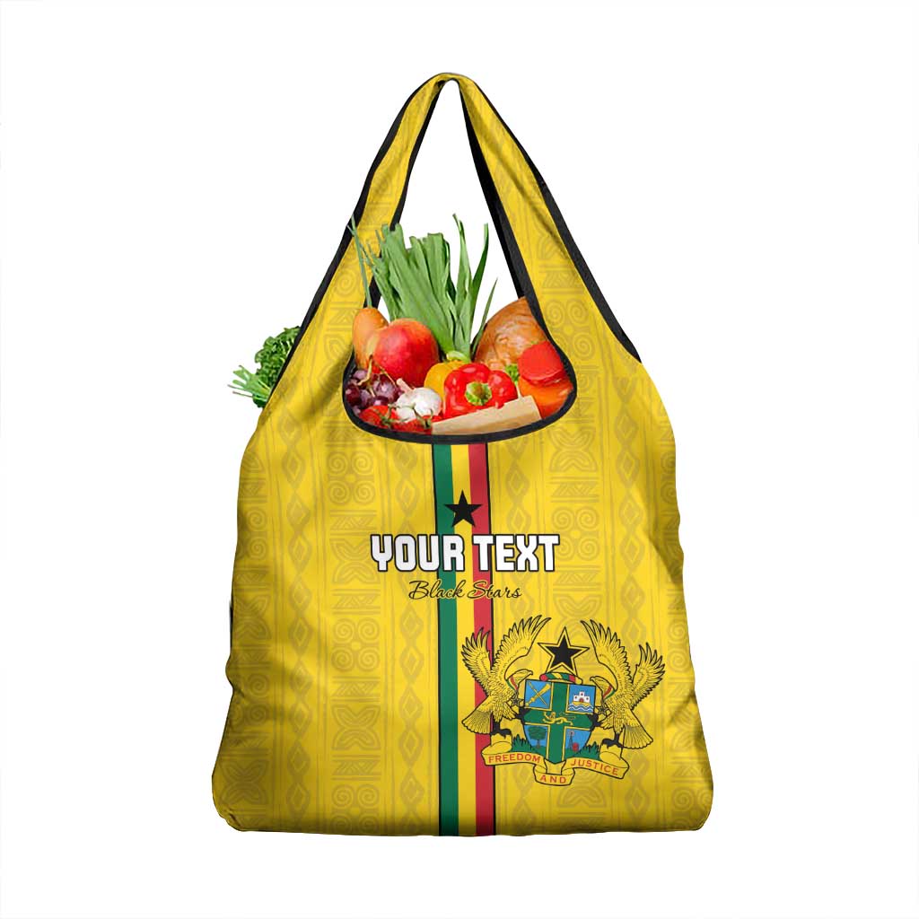 Custom Ghana Football Grocery Bag Go Black Stars Go