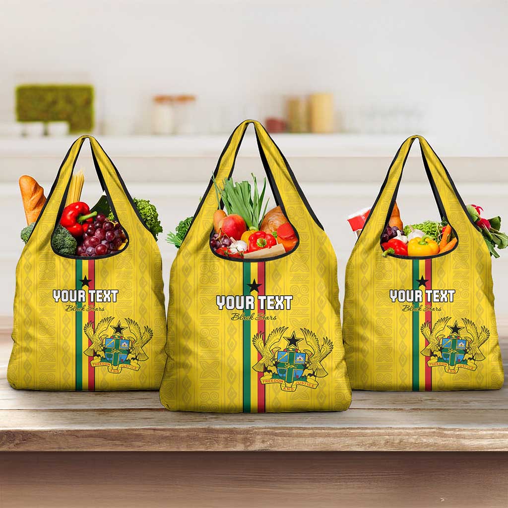 Custom Ghana Football Grocery Bag Go Black Stars Go