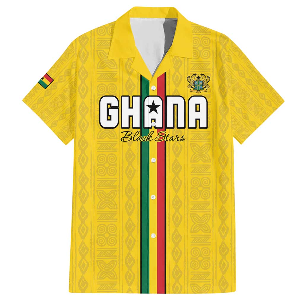 Custom Ghana Football Hawaiian Shirt Go Black Stars Go