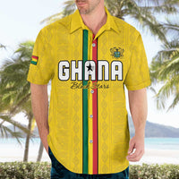Custom Ghana Football Hawaiian Shirt Go Black Stars Go