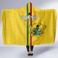 Custom Ghana Football Hooded Blanket Go Black Stars Go