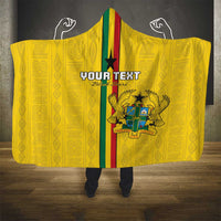 Custom Ghana Football Hooded Blanket Go Black Stars Go