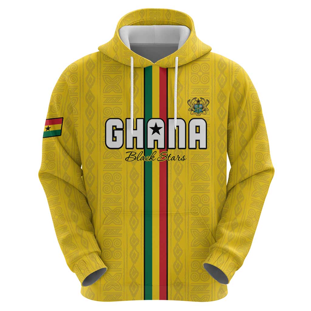Custom Ghana Football Hoodie Go Black Stars Go
