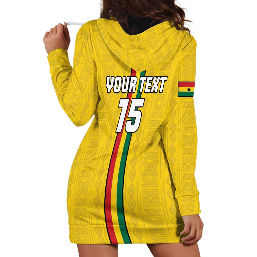 Custom Ghana Football Hoodie Dress Go Black Stars Go