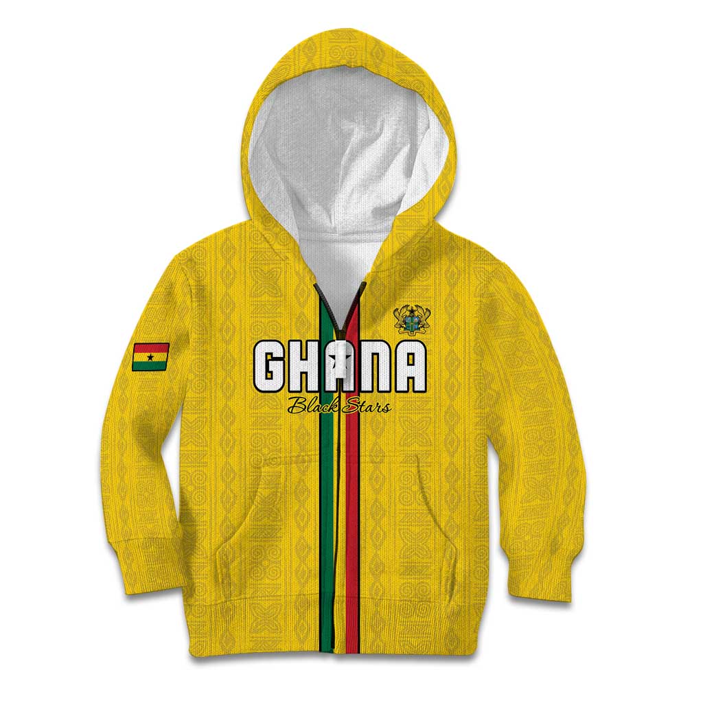 Custom Ghana Football Kid Hoodie Go Black Stars Go