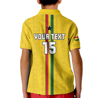 Custom Ghana Football Kid Polo Shirt Go Black Stars Go