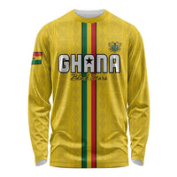 Custom Ghana Football Long Sleeve Shirt Go Black Stars Go