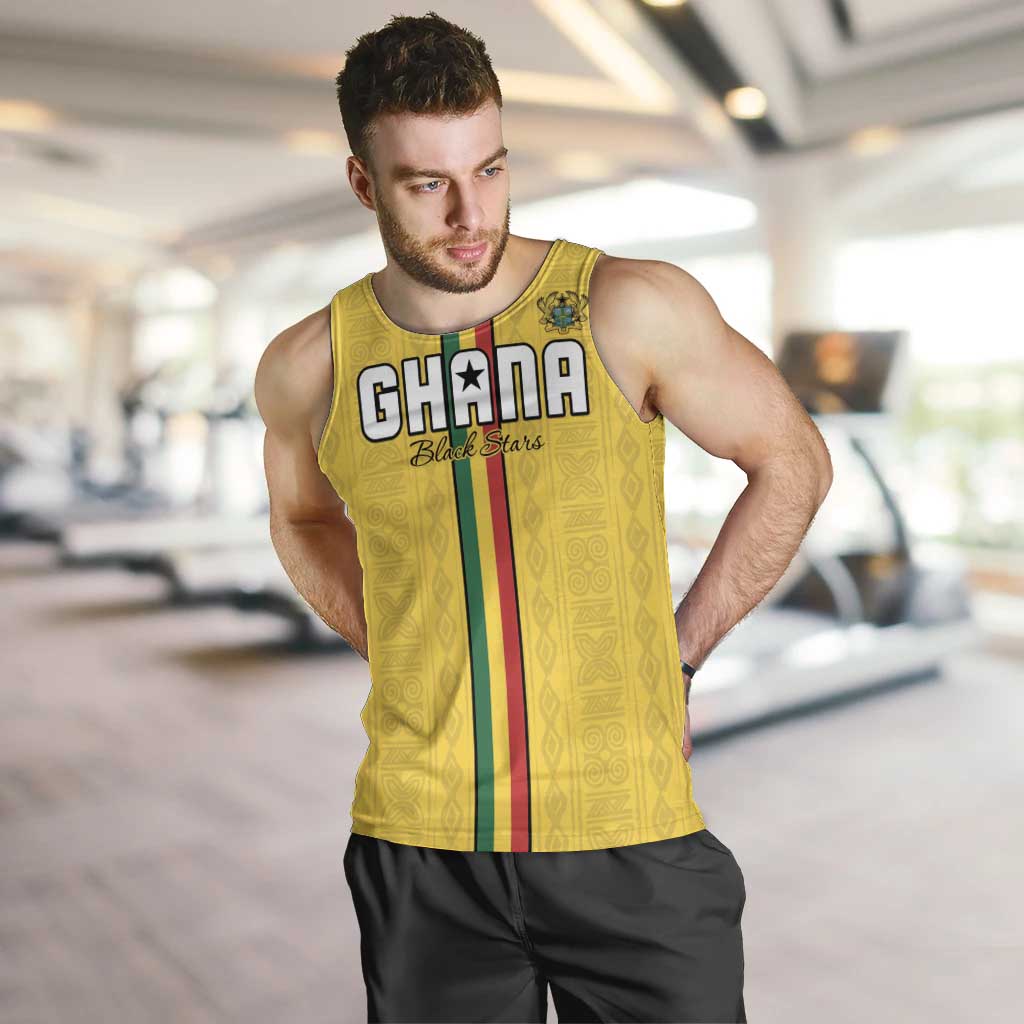 Custom Ghana Football Men Tank Top Go Black Stars Go