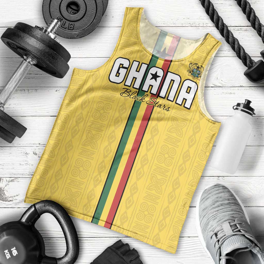 Custom Ghana Football Men Tank Top Go Black Stars Go