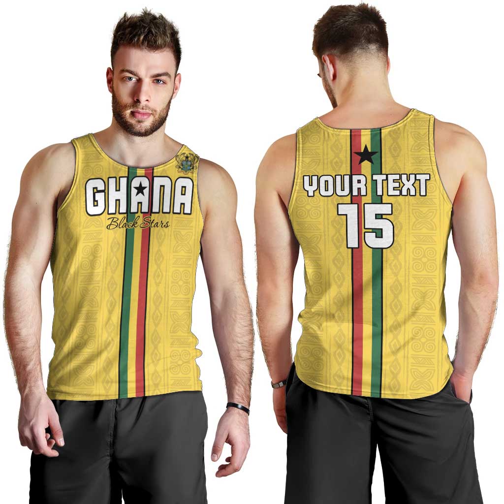 Custom Ghana Football Men Tank Top Go Black Stars Go