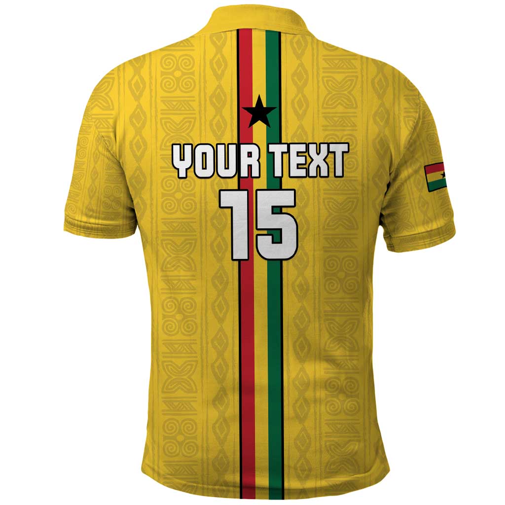 Custom Ghana Football Polo Shirt Go Black Stars Go