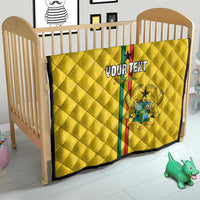 Custom Ghana Football Quilt Go Black Stars Go