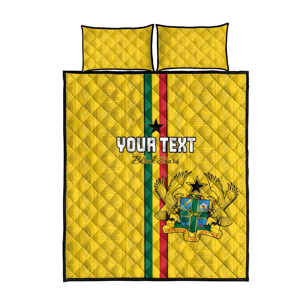 Custom Ghana Football Quilt Bed Set Go Black Stars Go