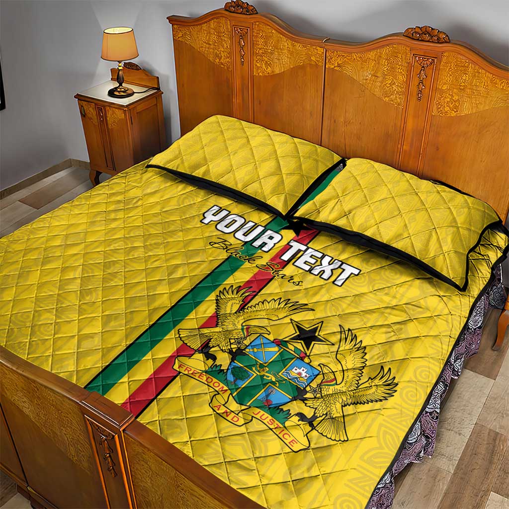 Custom Ghana Football Quilt Bed Set Go Black Stars Go