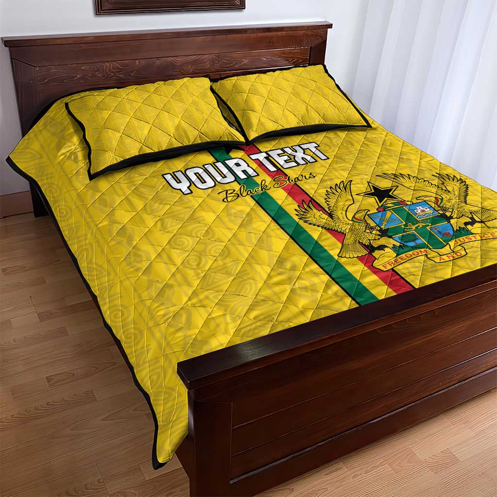 Custom Ghana Football Quilt Bed Set Go Black Stars Go