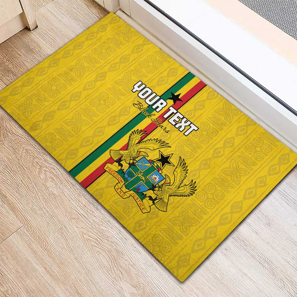 Custom Ghana Football Rubber Doormat Go Black Stars Go