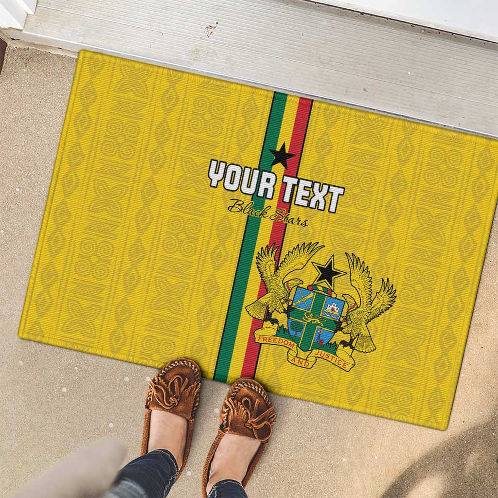 Custom Ghana Football Rubber Doormat Go Black Stars Go