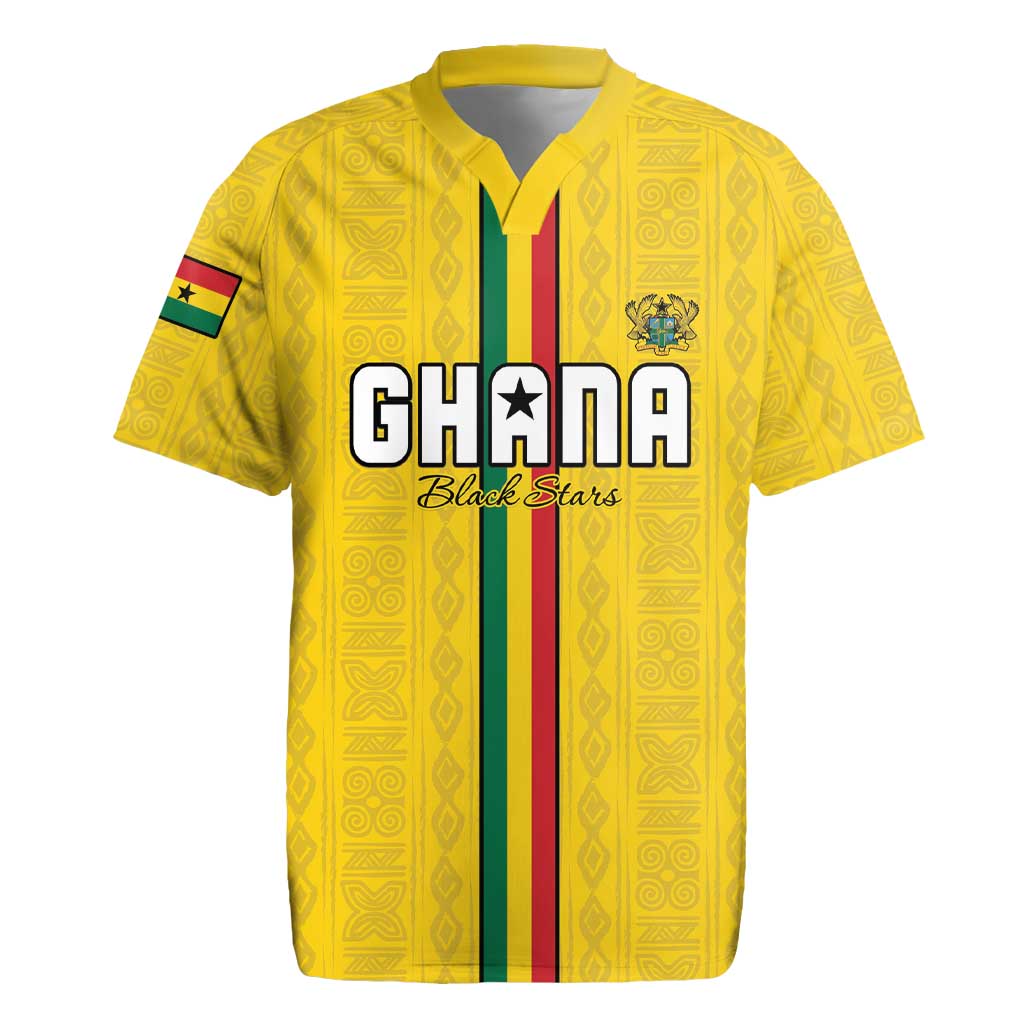 Custom Ghana Football Rugby Jersey Go Black Stars Go