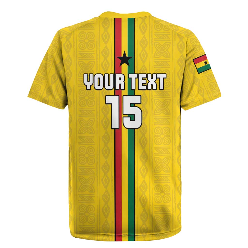 Custom Ghana Football Rugby Jersey Go Black Stars Go
