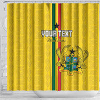 Custom Ghana Football Shower Curtain Go Black Stars Go