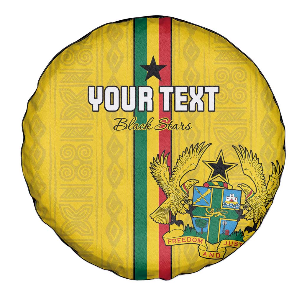 Custom Ghana Football Spare Tire Cover Go Black Stars Go