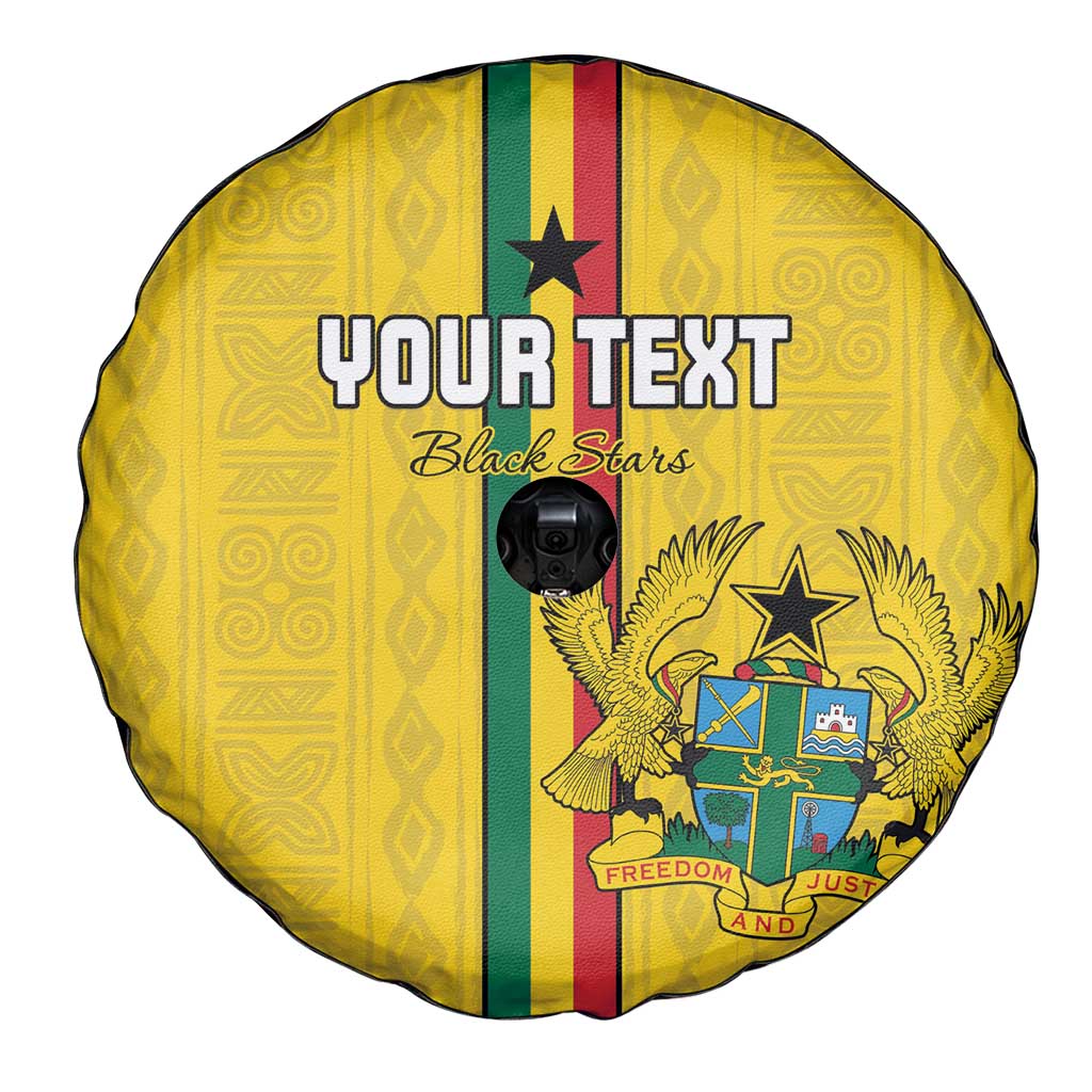Custom Ghana Football Spare Tire Cover Go Black Stars Go