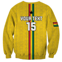 Custom Ghana Football Sweatshirt Go Black Stars Go