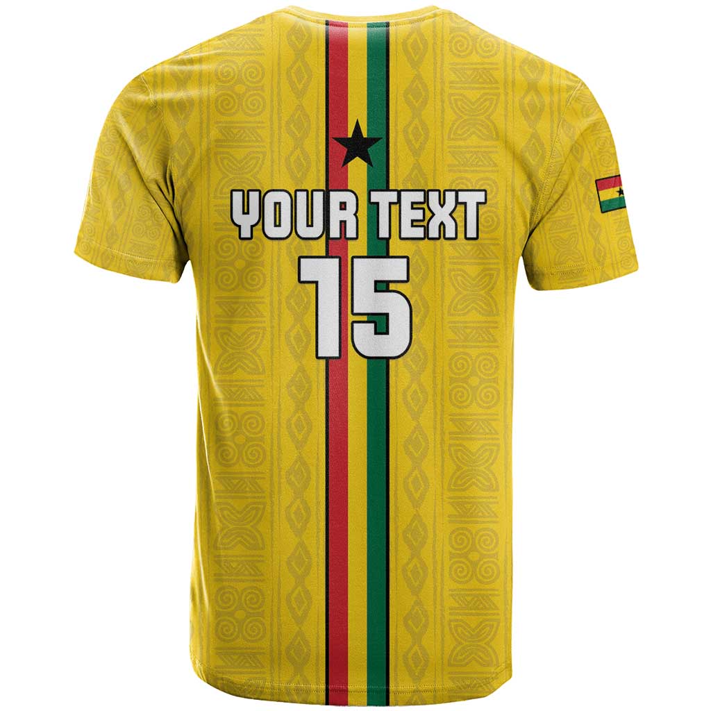 Custom Ghana Football T Shirt Go Black Stars Go