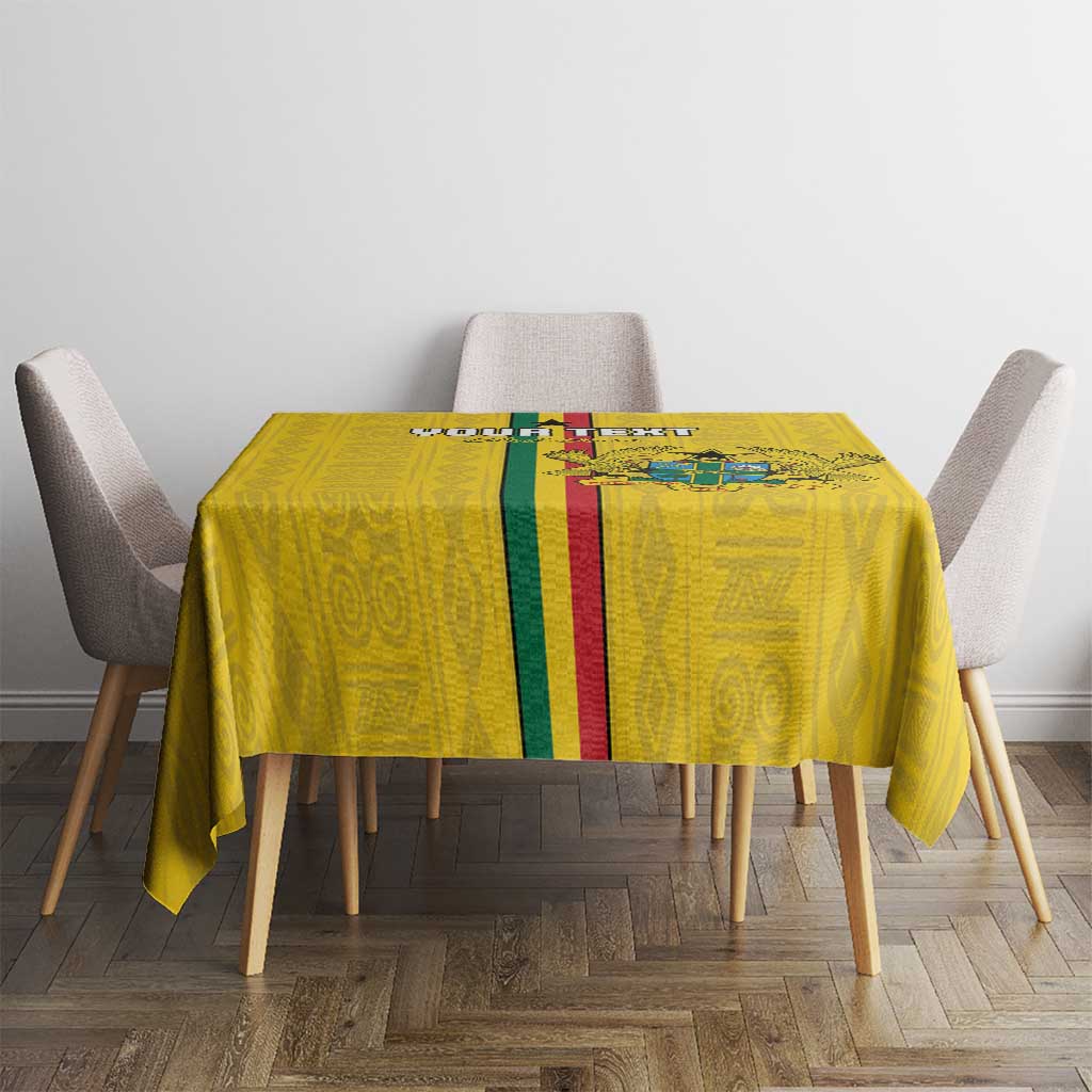 Custom Ghana Football Tablecloth Go Black Stars Go