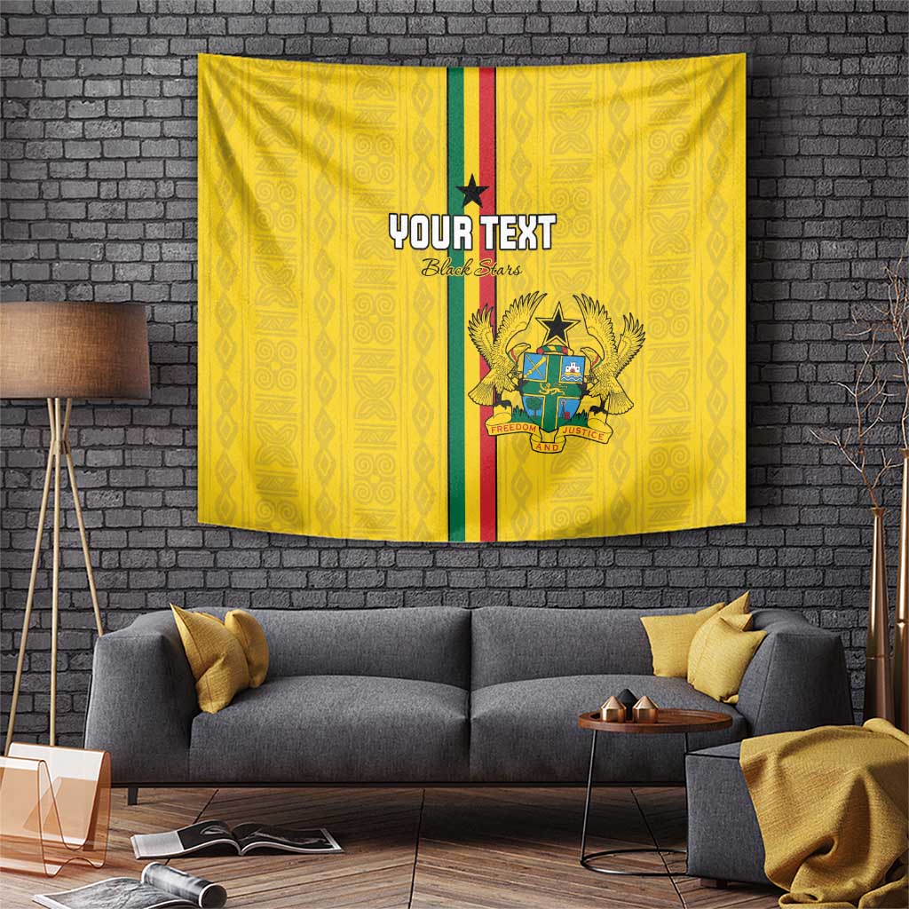 Custom Ghana Football Tapestry Go Black Stars Go