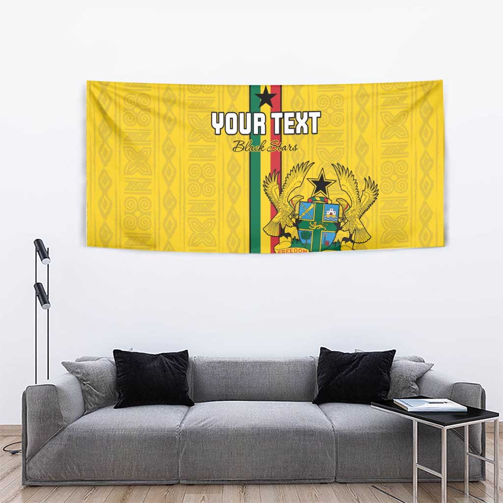 Custom Ghana Football Tapestry Go Black Stars Go
