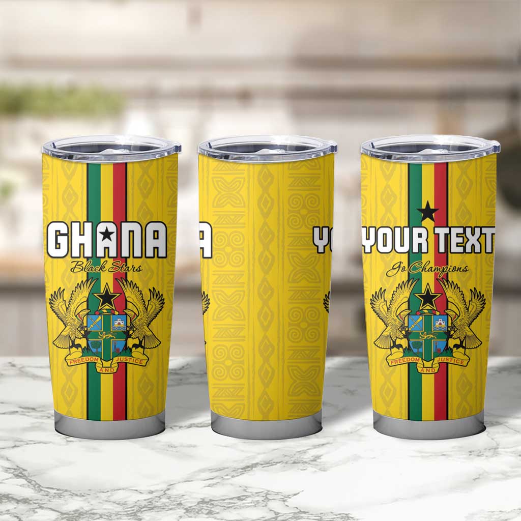 Custom Ghana Football Tumbler Cup Go Black Stars Go