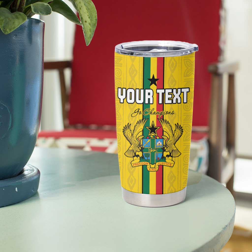 Custom Ghana Football Tumbler Cup Go Black Stars Go