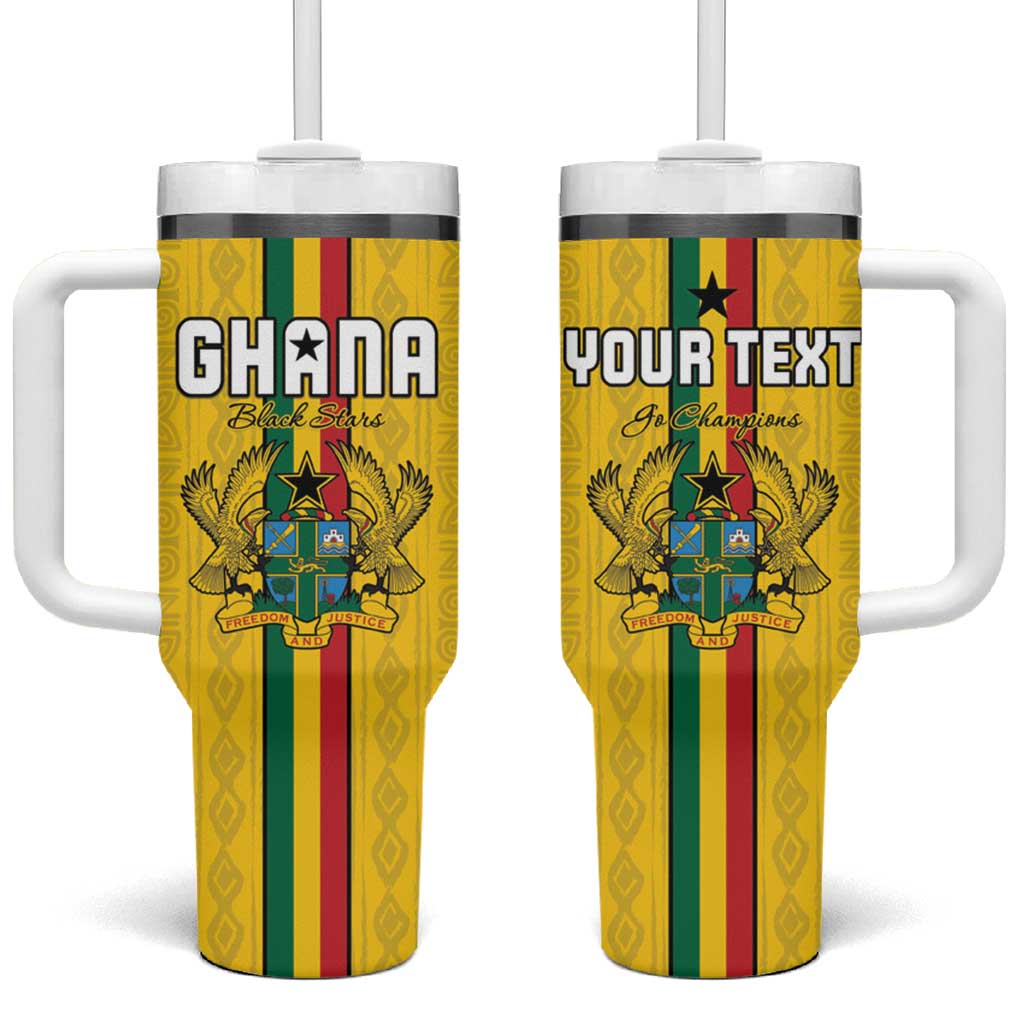 Custom Ghana Football Tumbler With Handle Go Black Stars Go